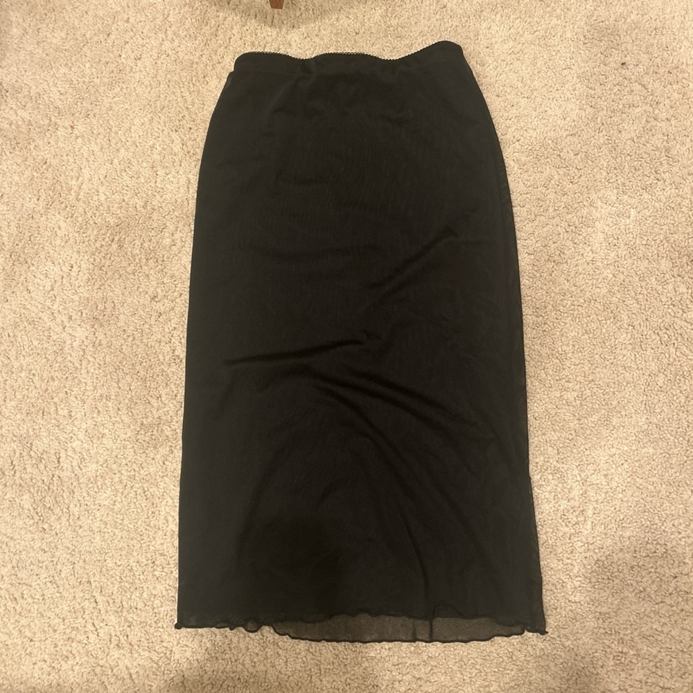 Forever 21 Classic Black Midi Skirt
